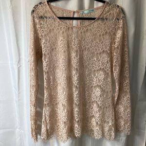 Pale Pink Maurice’s Lace Top